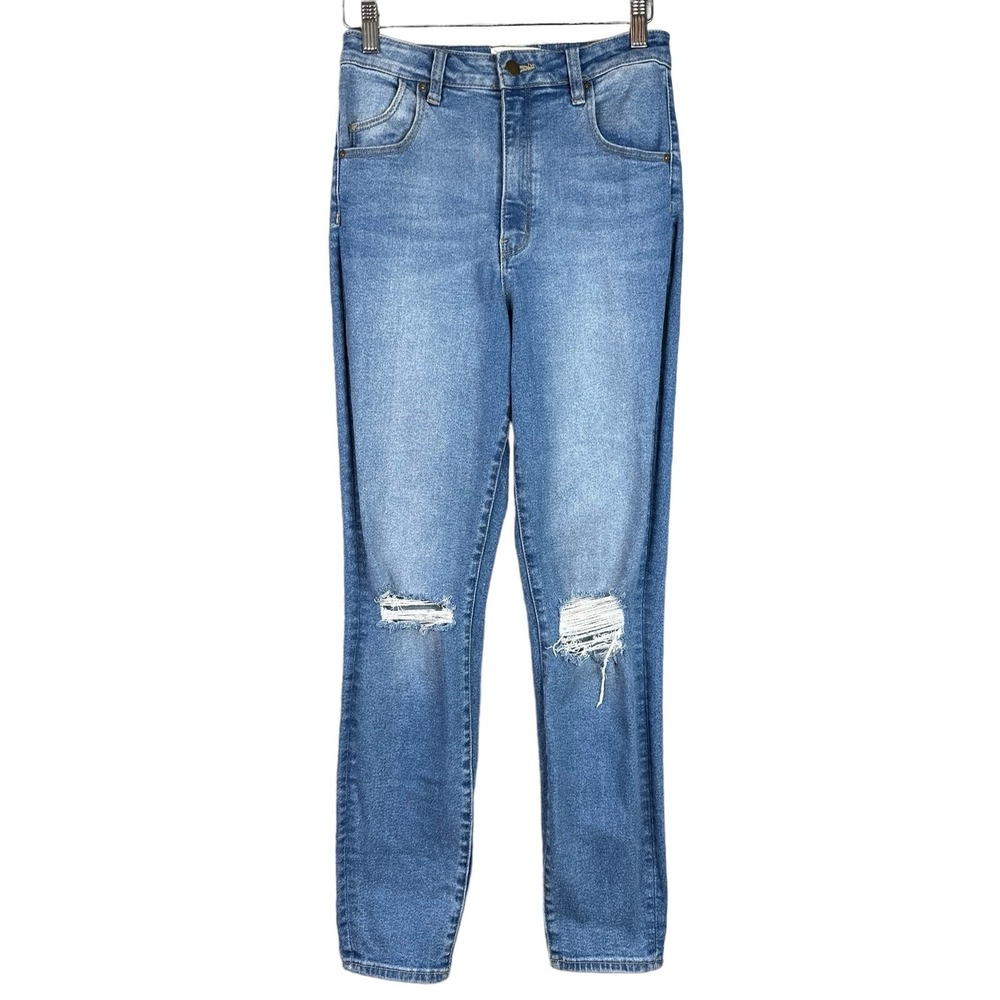 Rollas Eastcoast Ankle Jeans Womens 29 Fits 27 High Rise Skinny Distressed